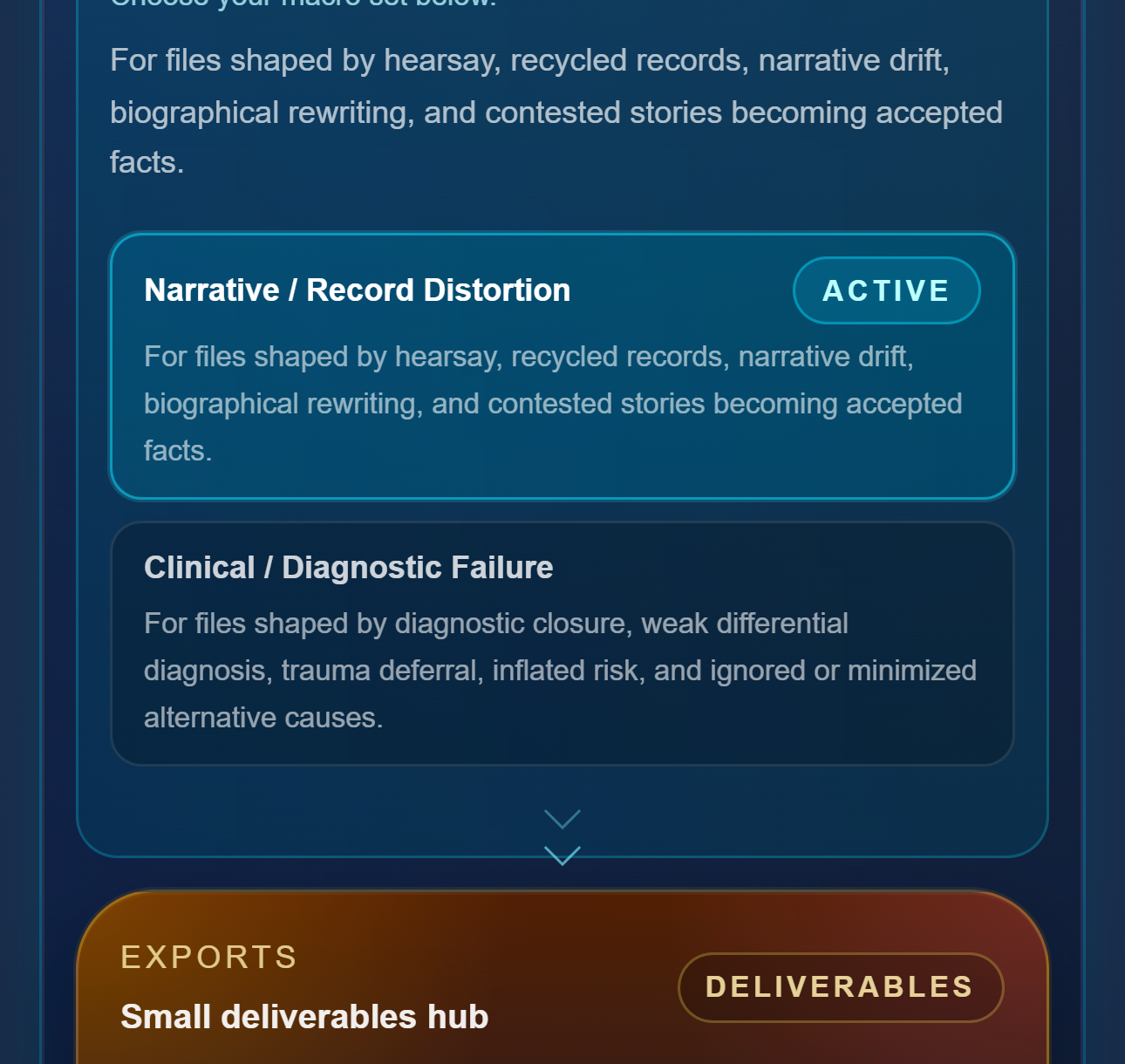 Save my work and Restore stay close to the review flow in the Exports area
